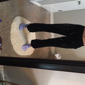 Black lose flared pants